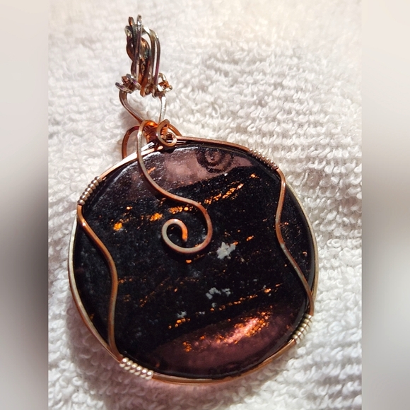 Handmade Fused Glass Pendant - Picture 4 of 9